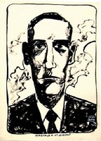 "Homenaje a Lovecraft", ilustracin de Kiko Feria para fanzine El Grito nm. 3 (1990)